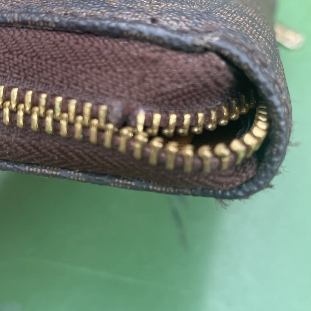 Michael Kors Jet Set‎ Travel Zip Around Continental Wallet Brown Logo 35H8GTVT1B